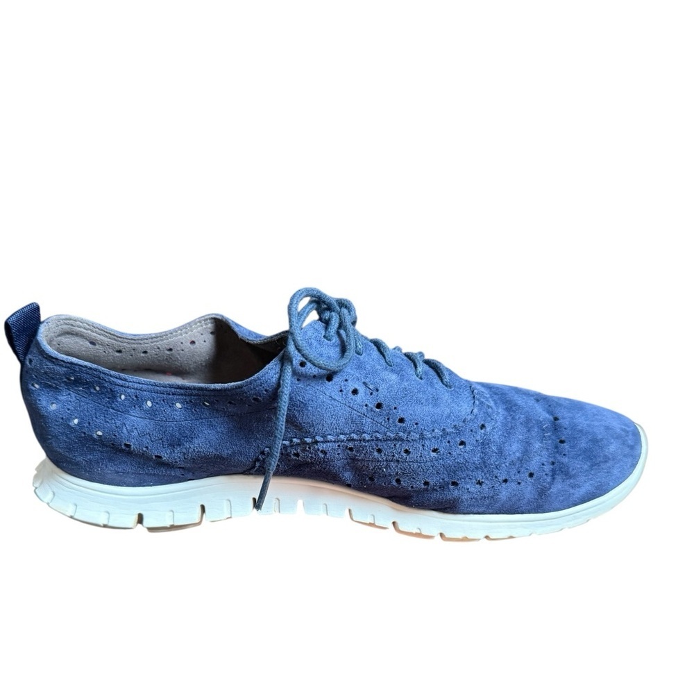 Cole Haan Zerogrand Wingtip Oxford Suede Sneakers Navy